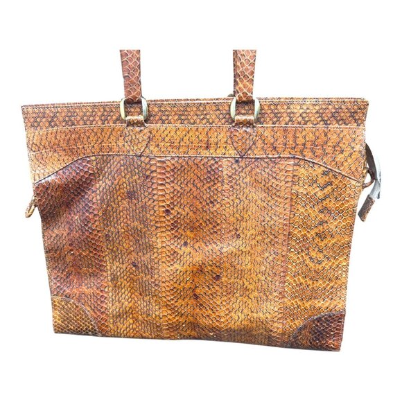 Genuine Snakeskin Luxury Handbag Made In India Exotic Leather Tote Messenger - Picture 2 of 10